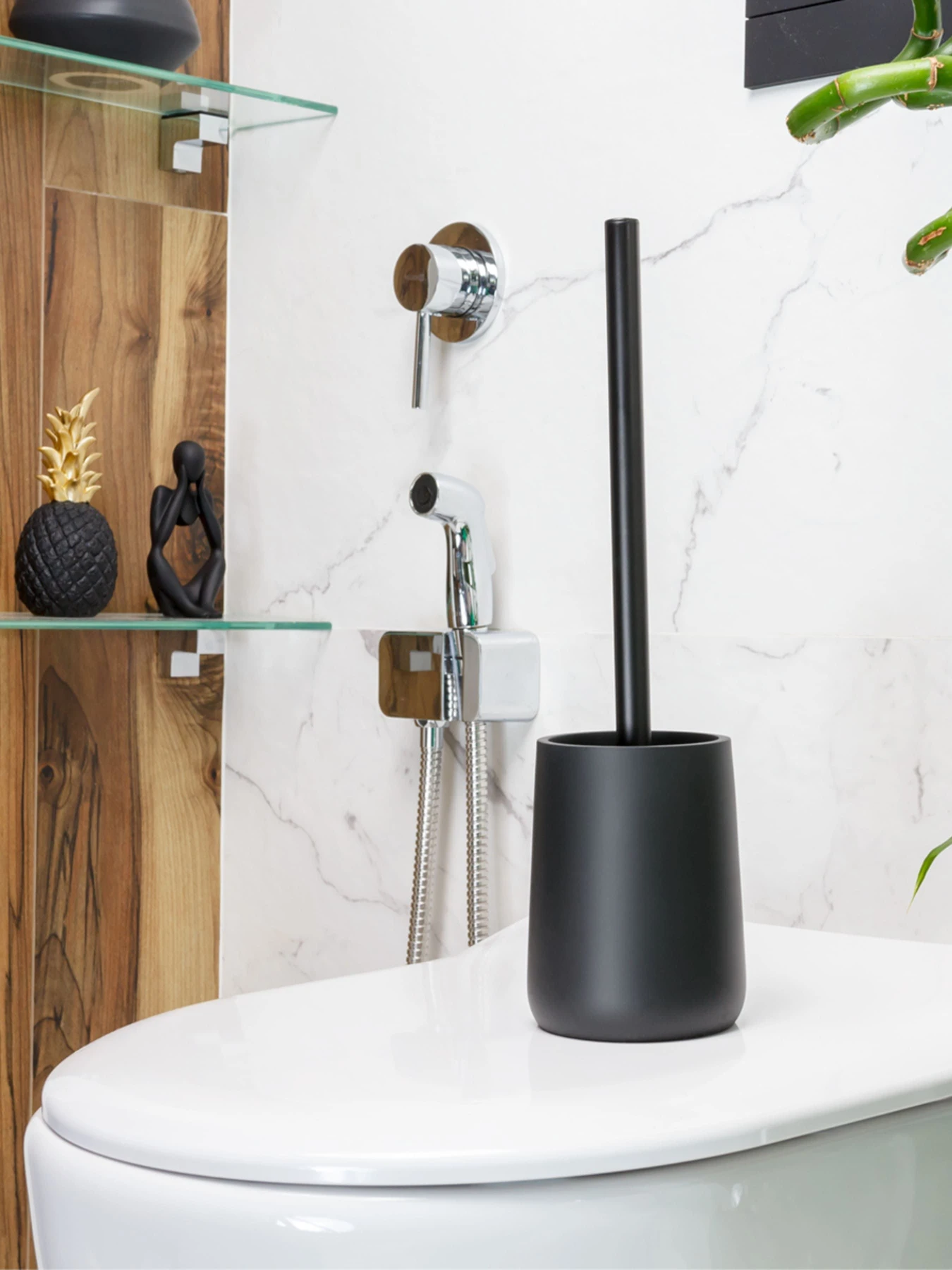 Йоржик для унітазу чорний Richmond MBM HOME модель BA-10 BLACK Фото