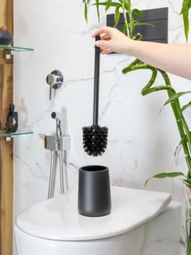 Йоржик для унітазу чорний Richmond MBM HOME модель BA-10 BLACK Фото