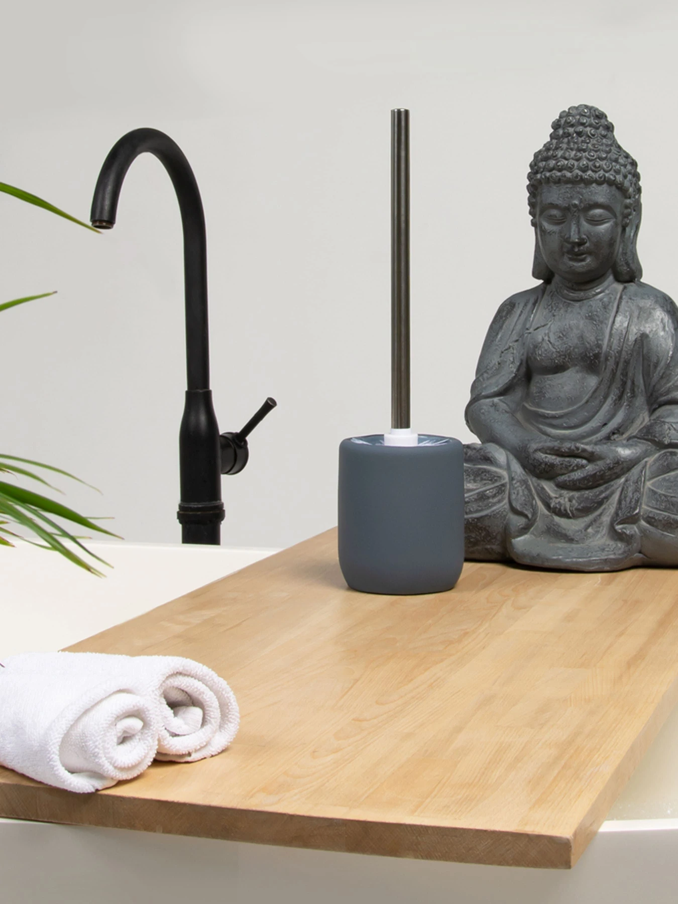 Йоржик для унітазу сірий Milan MBM HOME модель BA-25 GRAY Фото
