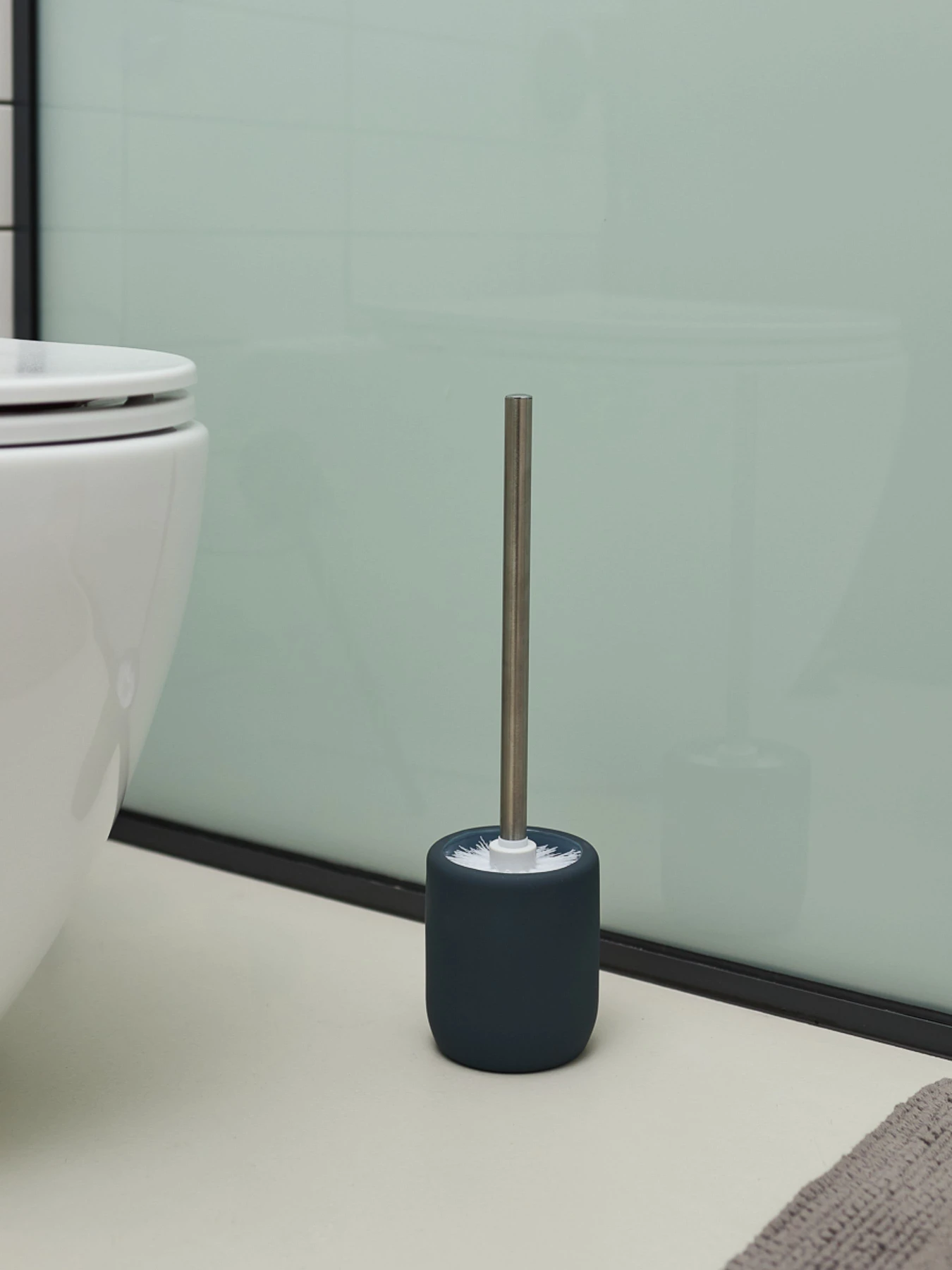 Йоржик для унітазу сірий Milan MBM HOME модель BA-25 GRAY Фото