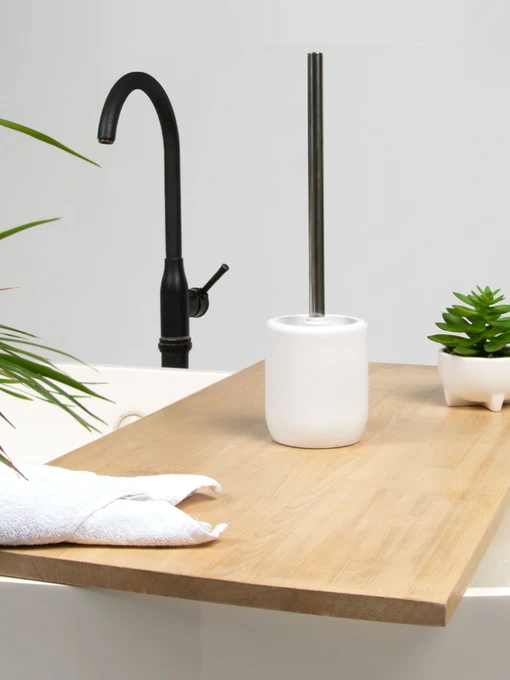 Йоржик для унітазу білий Milan MBM HOME модель BA-25 WHITE Фото