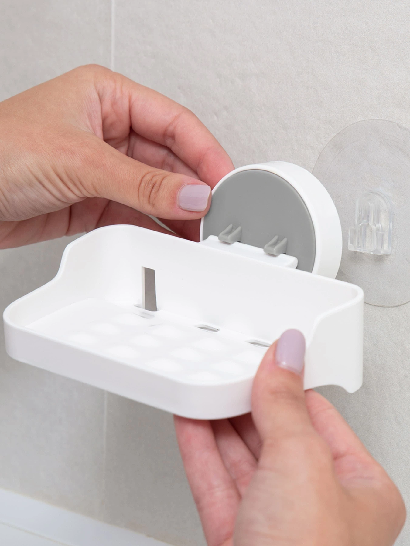 Мильниця клейка біла MBM HOME модель BP-4 WHITE Мильниця клейка біла MBM HOME модель BP-4 WHITE Фото