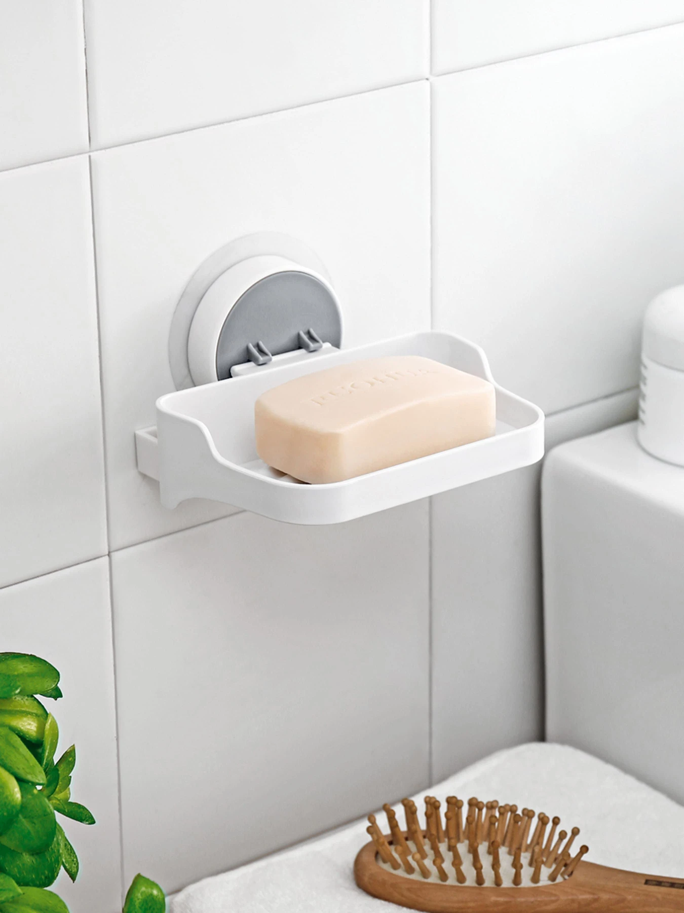 Мильниця клейка біла MBM HOME модель BP-4 WHITE Мильниця клейка біла MBM HOME модель BP-4 WHITE Фото