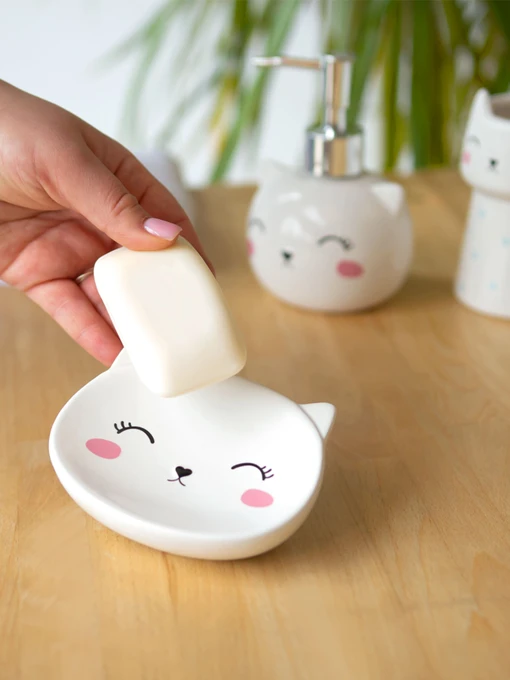 Мыльница белая Cute Cat MBM HOME модель BA-20 WHITE Фото