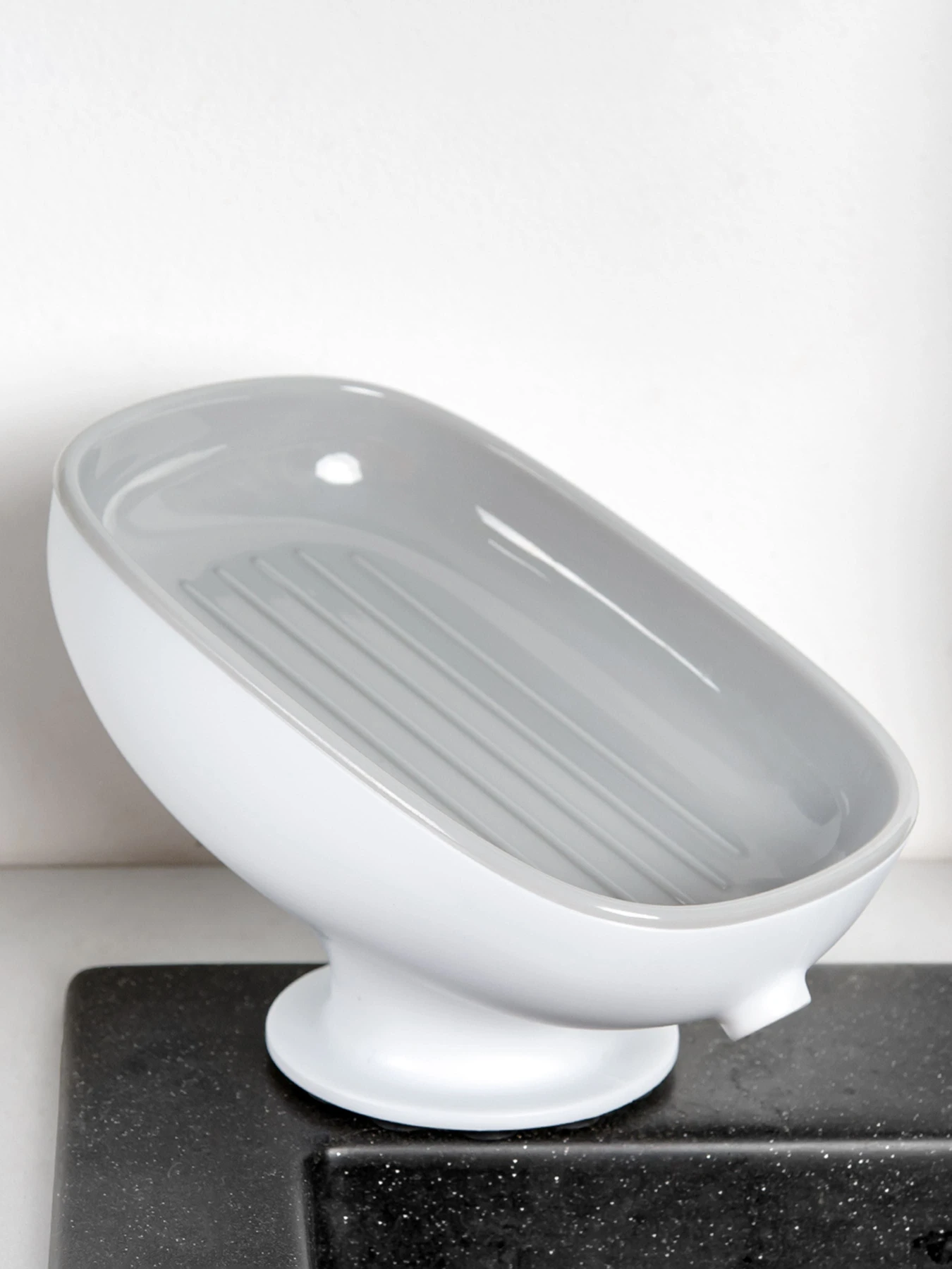 Мыльница на присоске белая с серым MBM HOME модель BP-38 WHITE/GRAY Мыльница на присоске белая с серым MBM HOME модель BP-38 WHITE/GRAY Фото