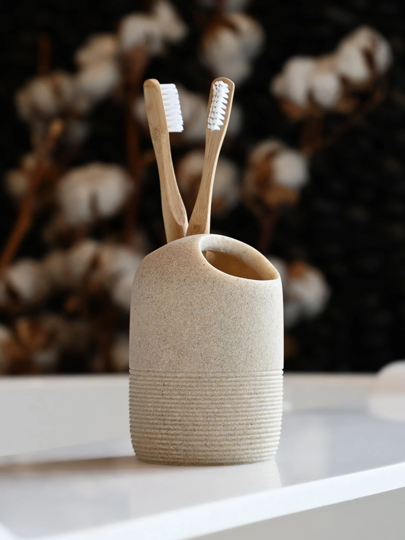 Підставка для зубних щіток та пасти бежева Boston MBM HOME модель BA-03 BEIGE Підставка для зубних щіток та пасти бежева Boston MBM HOME модель BA-03 BEIGE Фото
