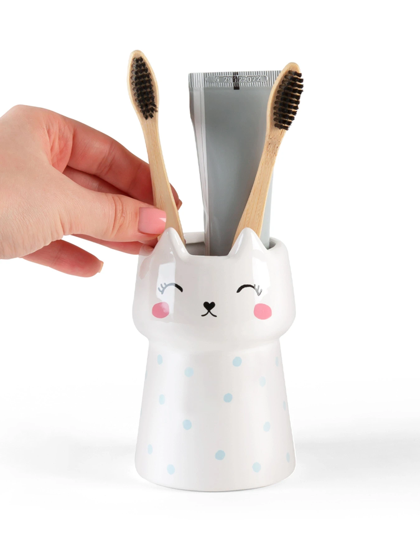 Подставка для зубных щеток и пасты белая Cute Cat MBM HOME модель BA-21 WHITE Подставка для зубных щеток и пасты белая Cute Cat MBM HOME модель BA-21 WHITE Фото