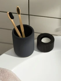 Подставка для зубных щеток и пасты серая Milan MBM HOME модель BA-22 GRAY Фото