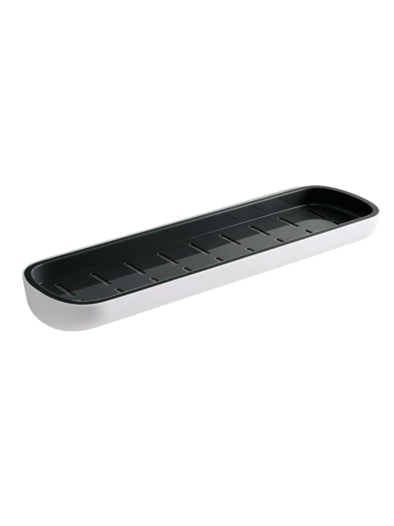 Полиця велика клейка біла з чорним MBM HOME модель BP-18 WHITE/BLACK Полиця велика клейка біла з чорним MBM HOME модель BP-18 WHITE/BLACK Фото
