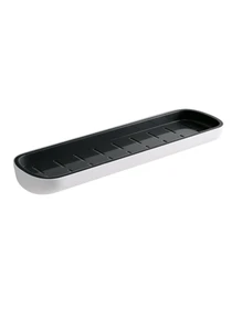 Полиця велика клейка біла з чорним MBM HOME модель BP-18 WHITE/BLACK Фото