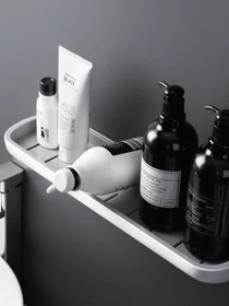 Полиця велика клейка біла з сірим MBM HOME модель BP-18 WHITE/GRAY Полиця велика клейка біла з сірим MBM HOME модель BP-18 WHITE/GRAY Фото
