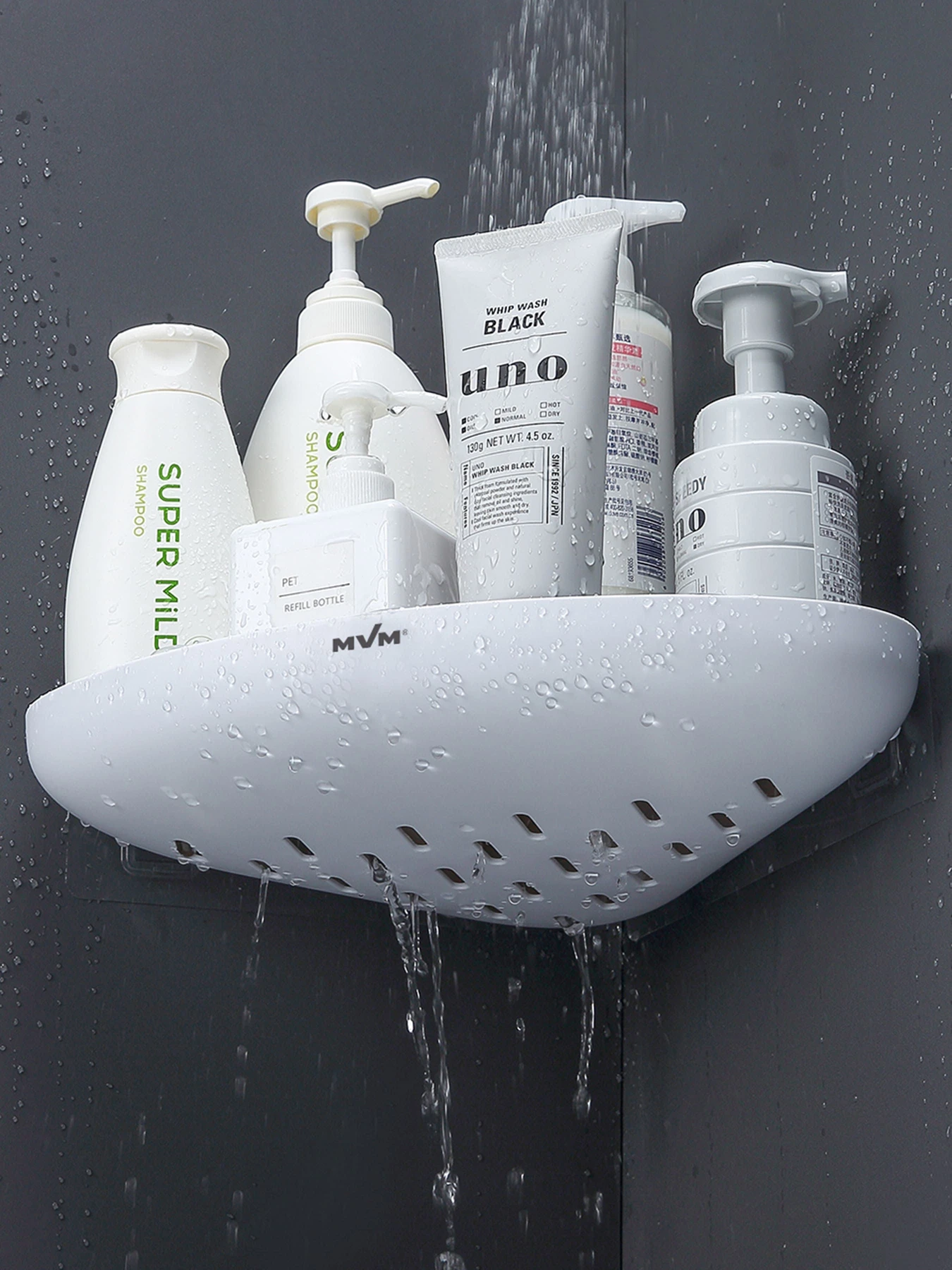 Полка угловая клеящаяся белая с черным MBM HOME модель BP-26 WHITE/BLACK Полка угловая клеящаяся белая с черным MBM HOME модель BP-26 WHITE/BLACK Фото