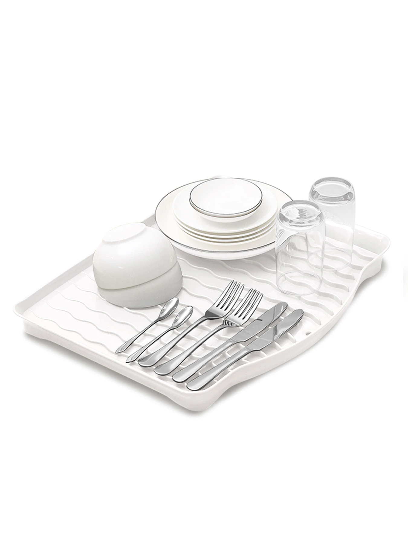 Сушарка для посуду біла MBM HOME модель DR-01 WHITE Фото