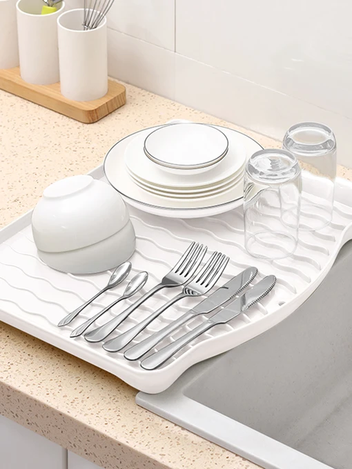 Сушарка для посуду біла MBM HOME модель DR-01 WHITE Фото