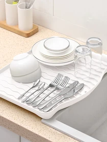 Сушарка для посуду біла MBM HOME модель DR-01 WHITE Фото