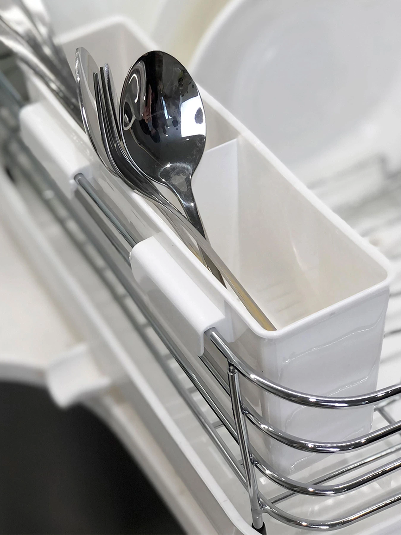 Сушилка для посуды с органайзером белая MBM HOME модель DR-02 WHITE Фото