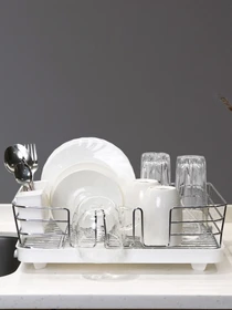 Сушилка для посуды с органайзером белая MBM HOME модель DR-02 WHITE Фото