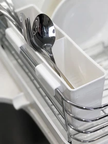 Сушилка для посуды с органайзером белая MBM HOME модель DR-02 WHITE Фото