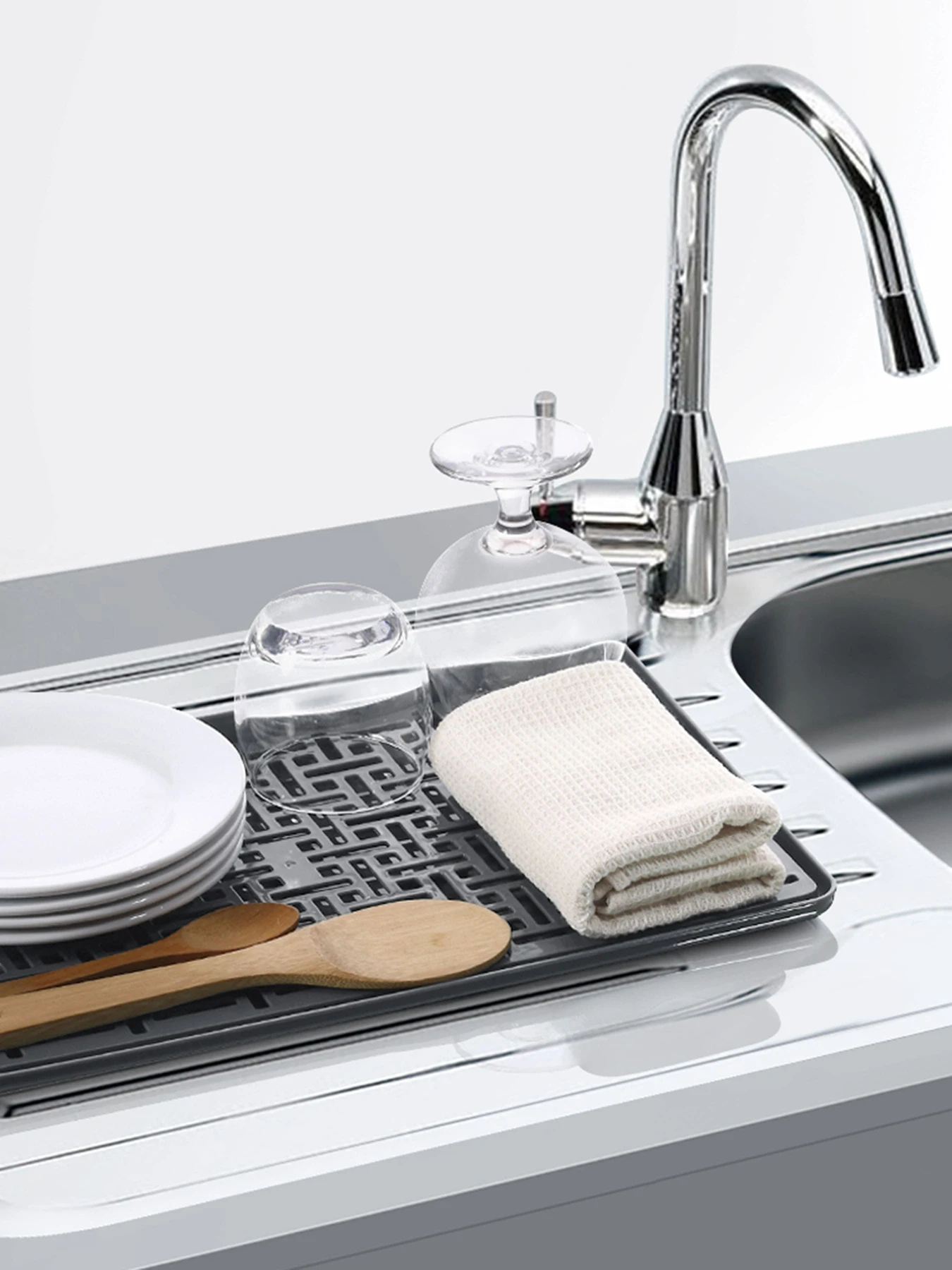 Сушилка для посуды с поддоном серая MBM HOME модель DR-04 GRAY Сушилка для посуды с поддоном серая MBM HOME модель DR-04 GRAY Фото