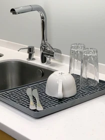 Сушилка для посуды с поддоном серая MBM HOME модель DR-04 GRAY Фото