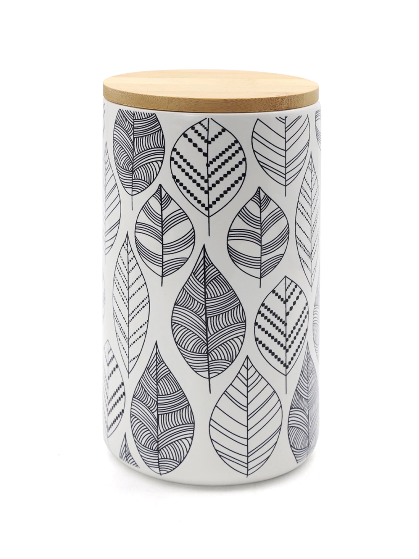 Ємність для зберігання з візерунком біла/дерево MBM HOME модель KP-15 L WHITE/WOOD Ємність для зберігання з візерунком біла/дерево MBM HOME модель KP-15 L WHITE/WOOD Фото