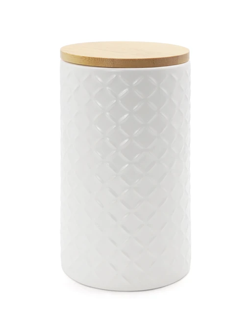 Ємність для зберігання біла/дерево MBM HOME модель KP-18 L WHITE/WOOD Фото