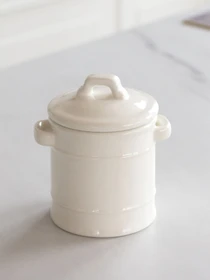 Ємність для зберігання з ручками біла MBM HOME модель KP-19 WHITE Фото