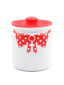 Емкость для хранения белая с красным MBM HOME модель KP-42 WHITE/RED Фото