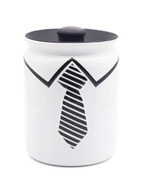 Емкость для хранения белая с черным MBM HOME модель KP-43 WHITE/BLACK Фото