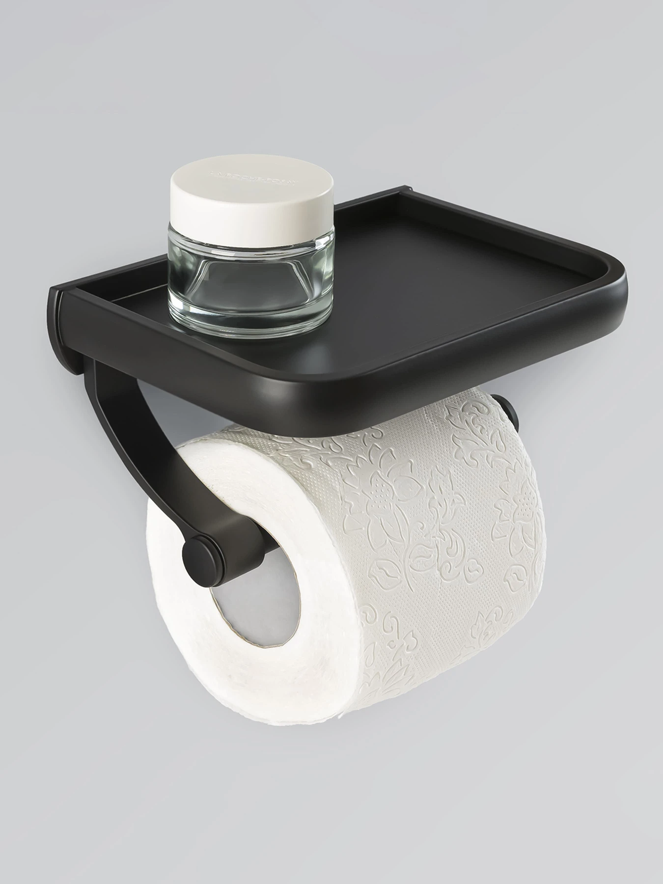 Тримач для туалетного паперу чорний MBM HOME модель BA-01 BLACK Фото