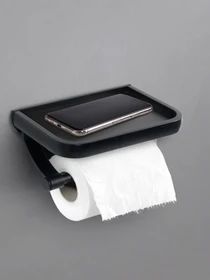 Тримач для туалетного паперу чорний MBM HOME модель BA-01 BLACK Фото