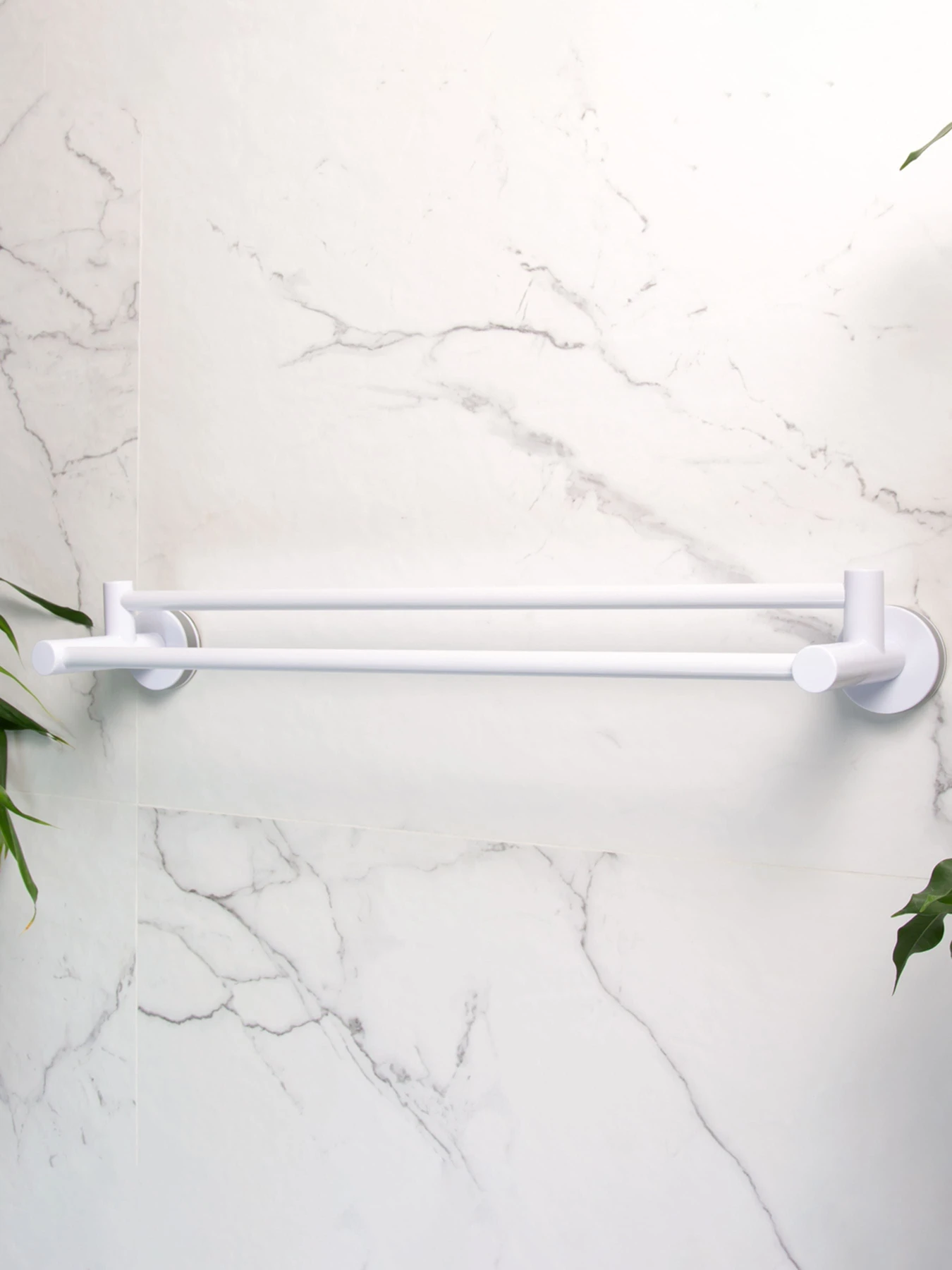 Тримач для рушників подвійний клейкий MBM HOME модель BP-31 WHITE Фото