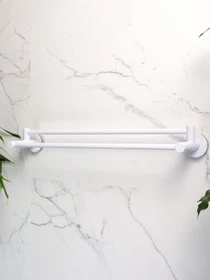 Тримач для рушників подвійний клейкий MBM HOME модель BP-31 WHITE Фото