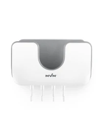 Держатель настенный с крючками клеящийся MBM HOME модель KP-10 WHITE/GRAY Фото