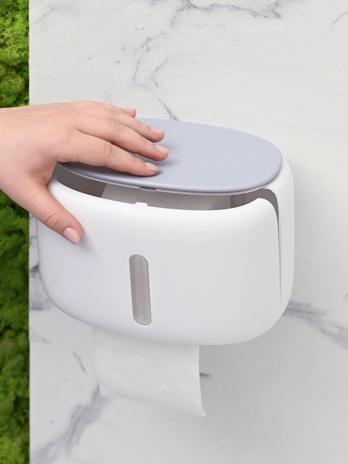 Тримач для туалетного паперу білий з сірим MBM HOME модель BP-43 WHITE/GRAY Тримач для туалетного паперу білий з сірим MBM HOME модель BP-43 WHITE/GRAY Фото