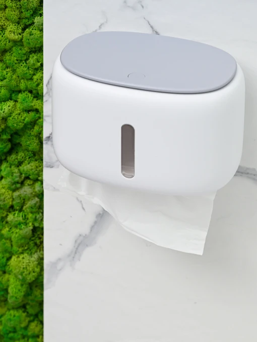 Тримач для туалетного паперу білий з сірим MBM HOME модель BP-43 WHITE/GRAY Фото