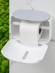Тримач для туалетного паперу білий з сірим MBM HOME модель BP-43 WHITE/GRAY Фото