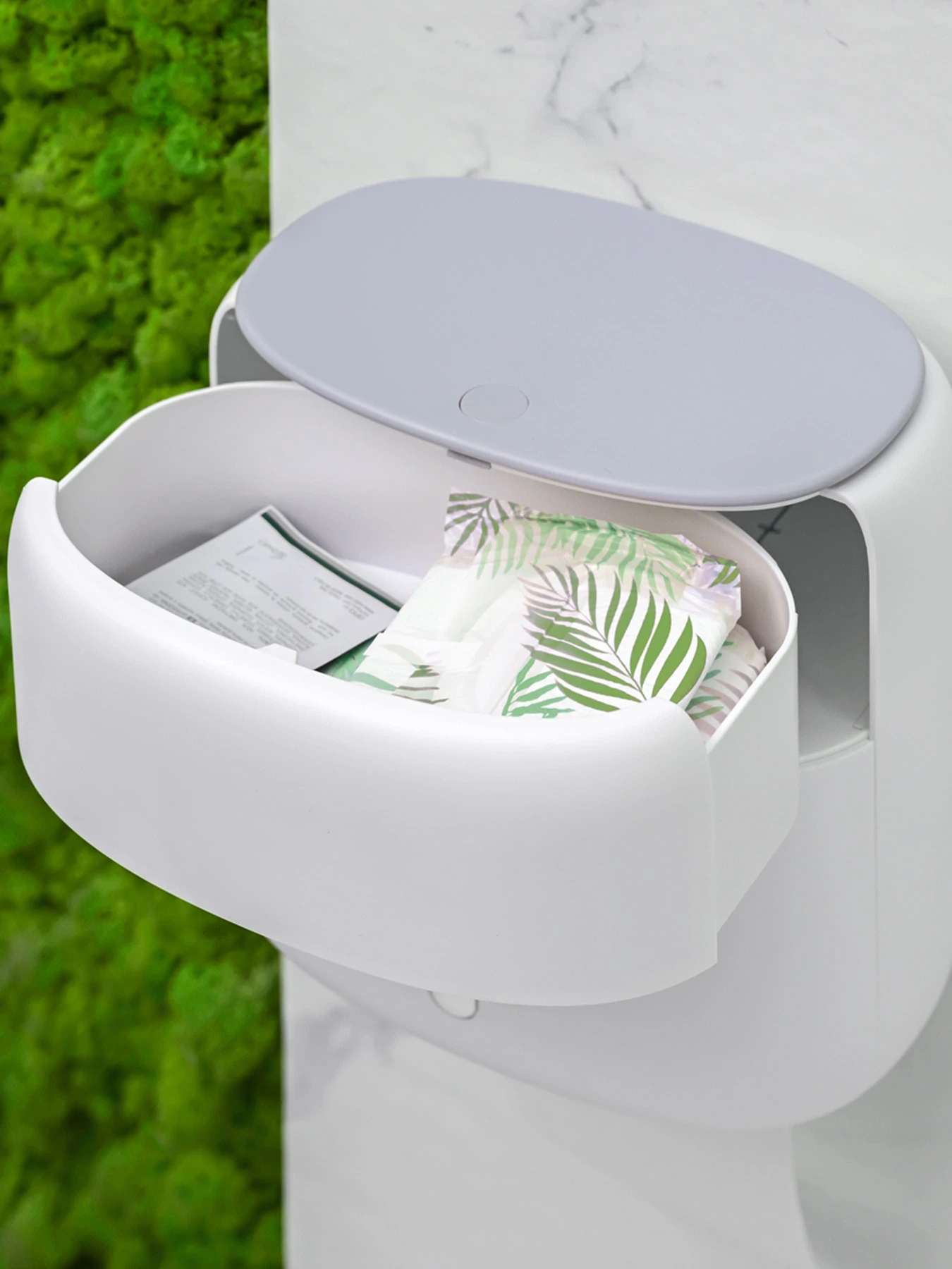 Тримач для туалетного паперу з поличкою білий з сірим MBM HOME модель BP-44 WHITE/GRAY Тримач для туалетного паперу з поличкою білий з сірим MBM HOME модель BP-44 WHITE/GRAY Фото