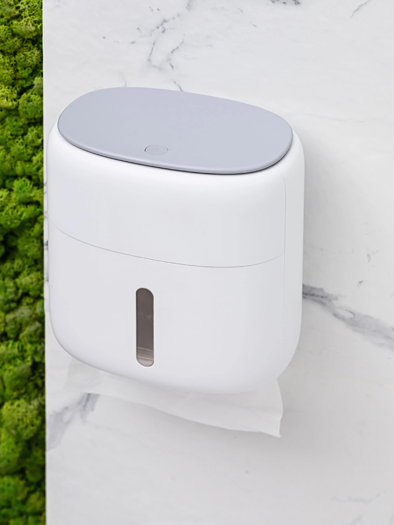 Тримач для туалетного паперу з поличкою білий з сірим MBM HOME модель BP-44 WHITE/GRAY Тримач для туалетного паперу з поличкою білий з сірим MBM HOME модель BP-44 WHITE/GRAY Фото