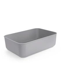 Ящик для зберігання без кришки пластиковий сірий MBM HOME модель FH-10 XS GRAY Фото
