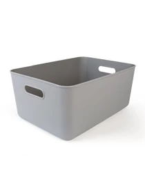 Ящик для хранения без крышки пластиковый серый MBM HOME модель FH-13 XL GRAY Фото