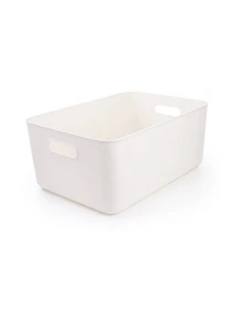 Ящик для хранения без крышки пластиковый белый MBM HOME модель FH-13 XL WHITE Фото