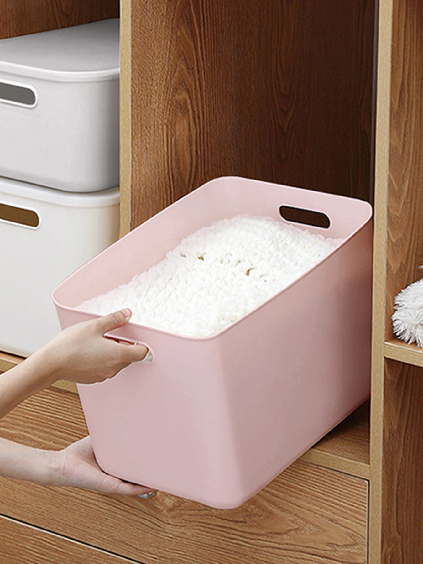 Ящик для хранения без крышки пластиковый розовый MBM HOME модель FH-14 XXL LIGHT PINK Ящик для хранения без крышки пластиковый розовый MBM HOME модель FH-14 XXL LIGHT PINK Фото
