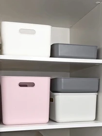 Ящик для хранения без крышки пластиковый белый MBM HOME модель FH-14 XXL WHITE Фото