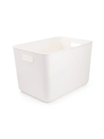 Ящик для зберігання без кришки пластиковий білий MBM HOME модель FH-14 XXL WHITE Фото