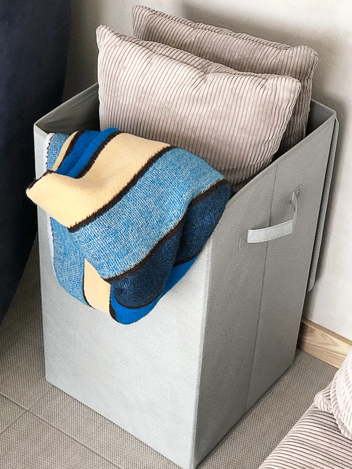 Ящик для зберігання текстильний сірий MBM HOME модель TH-02 GRAY Ящик для зберігання текстильний сірий MBM HOME модель TH-02 GRAY Фото