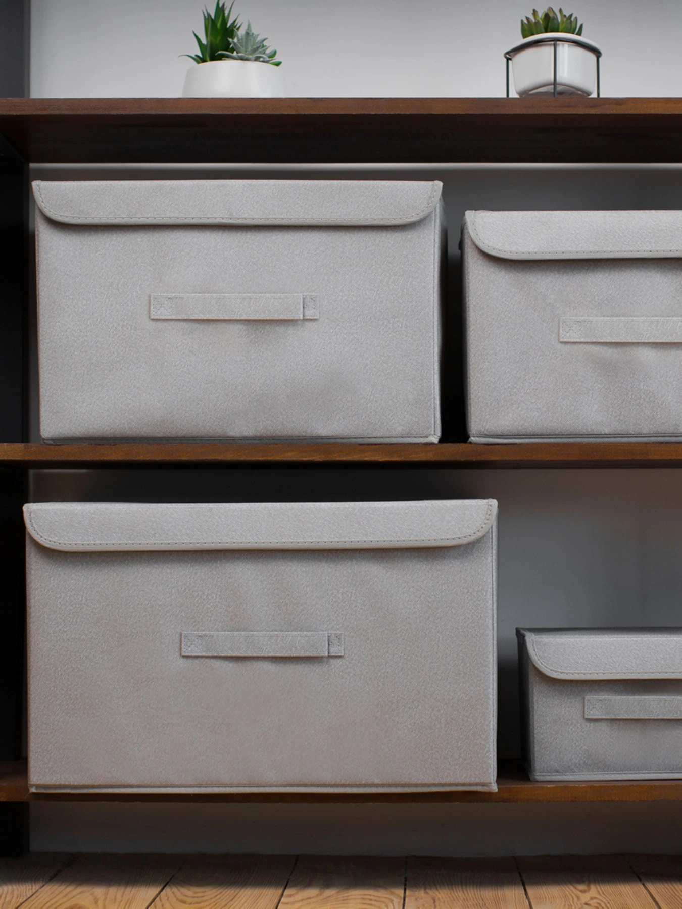 Ящик для хранения с крышкой серый MBM HOME модель TH-07 GRAY Ящик для хранения с крышкой серый MBM HOME модель TH-07 GRAY Фото