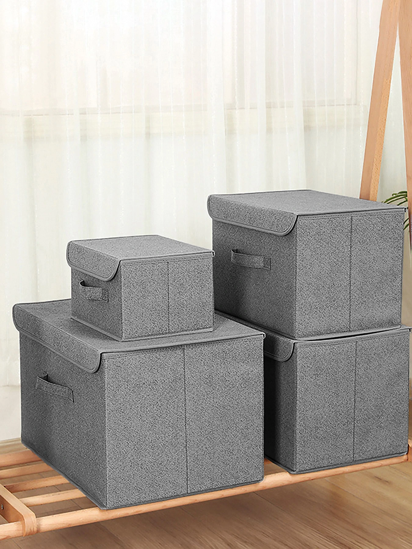 Ящик для хранения с крышкой серый MBM HOME модель TH-07 GRAY Ящик для хранения с крышкой серый MBM HOME модель TH-07 GRAY Фото