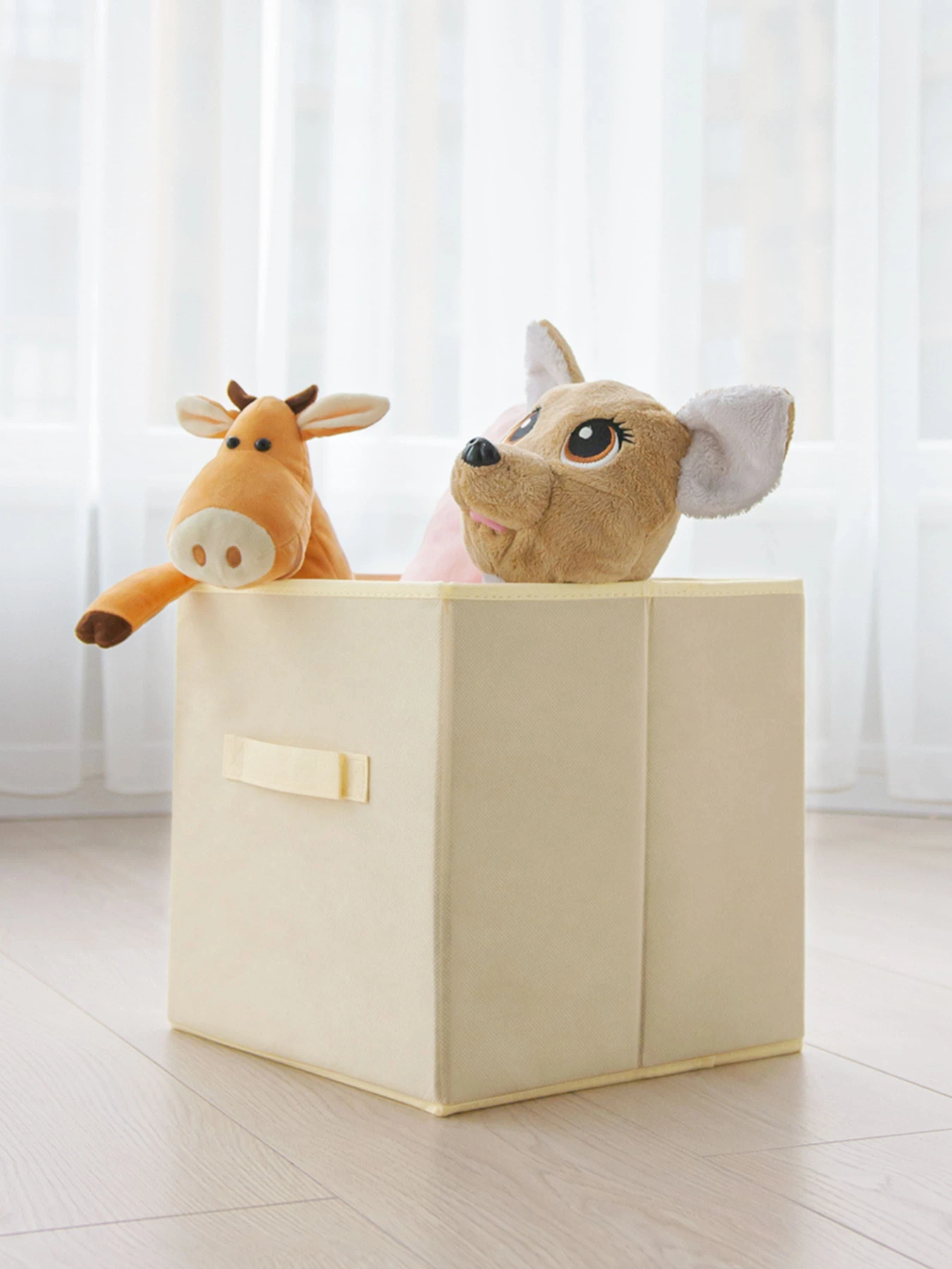 Ящик для зберігання квадратний бежевий MBM HOME модель TH-08 BEIGE Ящик для зберігання квадратний бежевий MBM HOME модель TH-08 BEIGE Фото