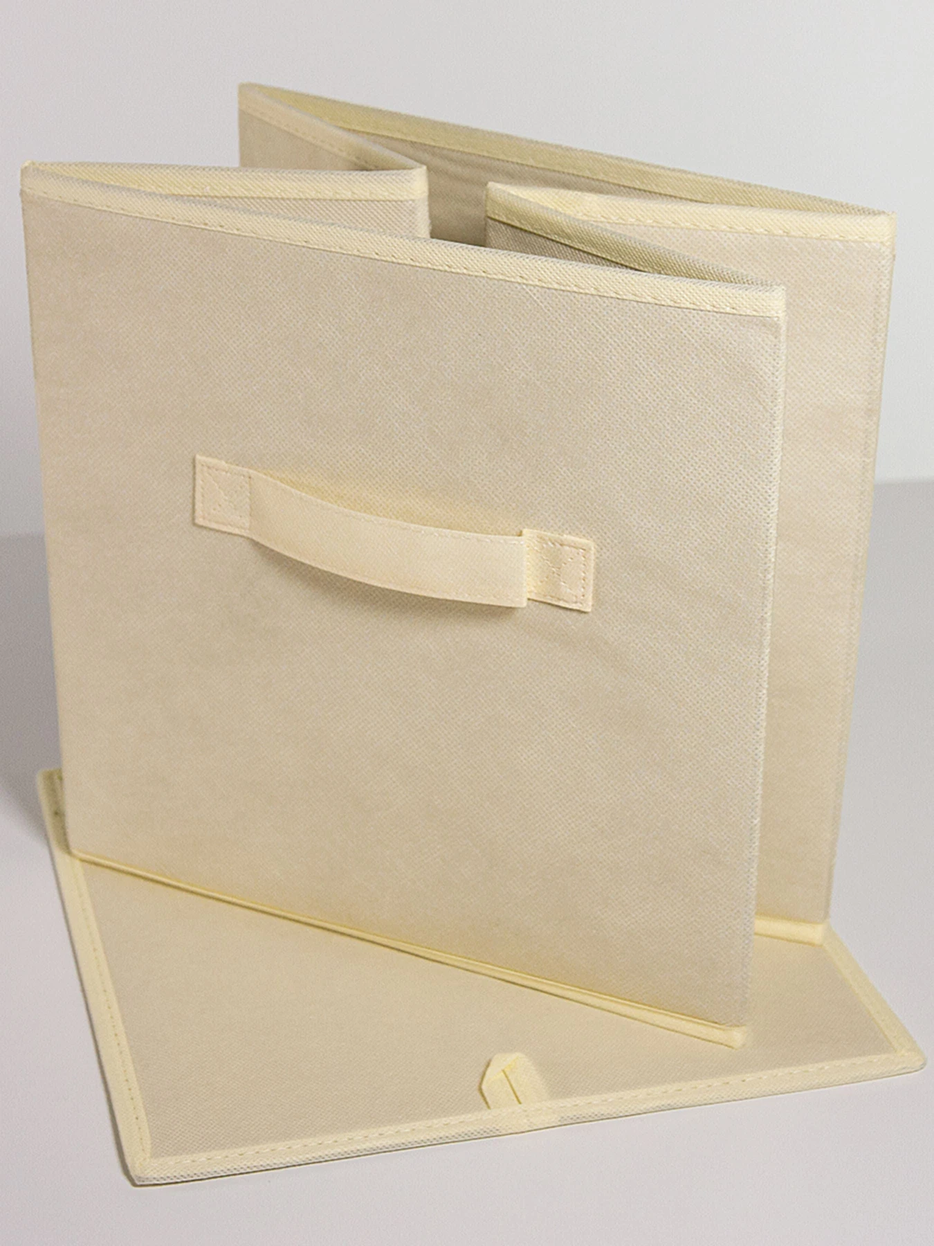 Ящик для зберігання квадратний бежевий MBM HOME модель TH-08 BEIGE Ящик для зберігання квадратний бежевий MBM HOME модель TH-08 BEIGE Фото
